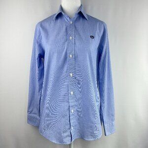 Lauren Ralph Lauren Preppy Blue Button-Up Shirt - Junior 18 / Women XS Small